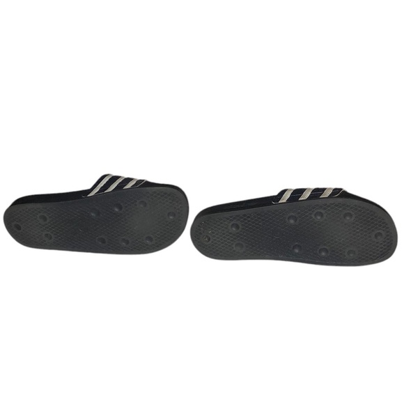 𝅺Adidas Navy Blue Three Stripe Slides Size 9 - Picture 7 of 8